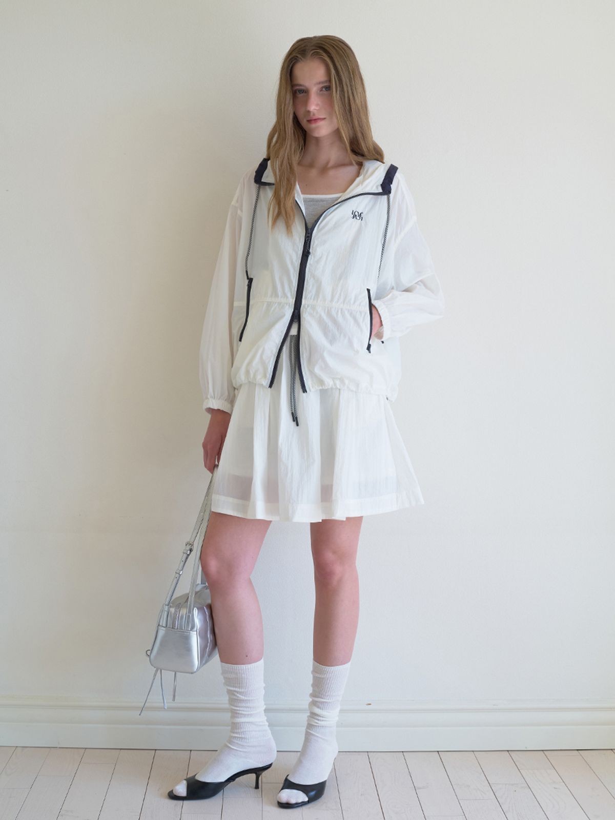 엘씨브이(LCVE) HOODED WINDBREAKER JUMPER_IVORY