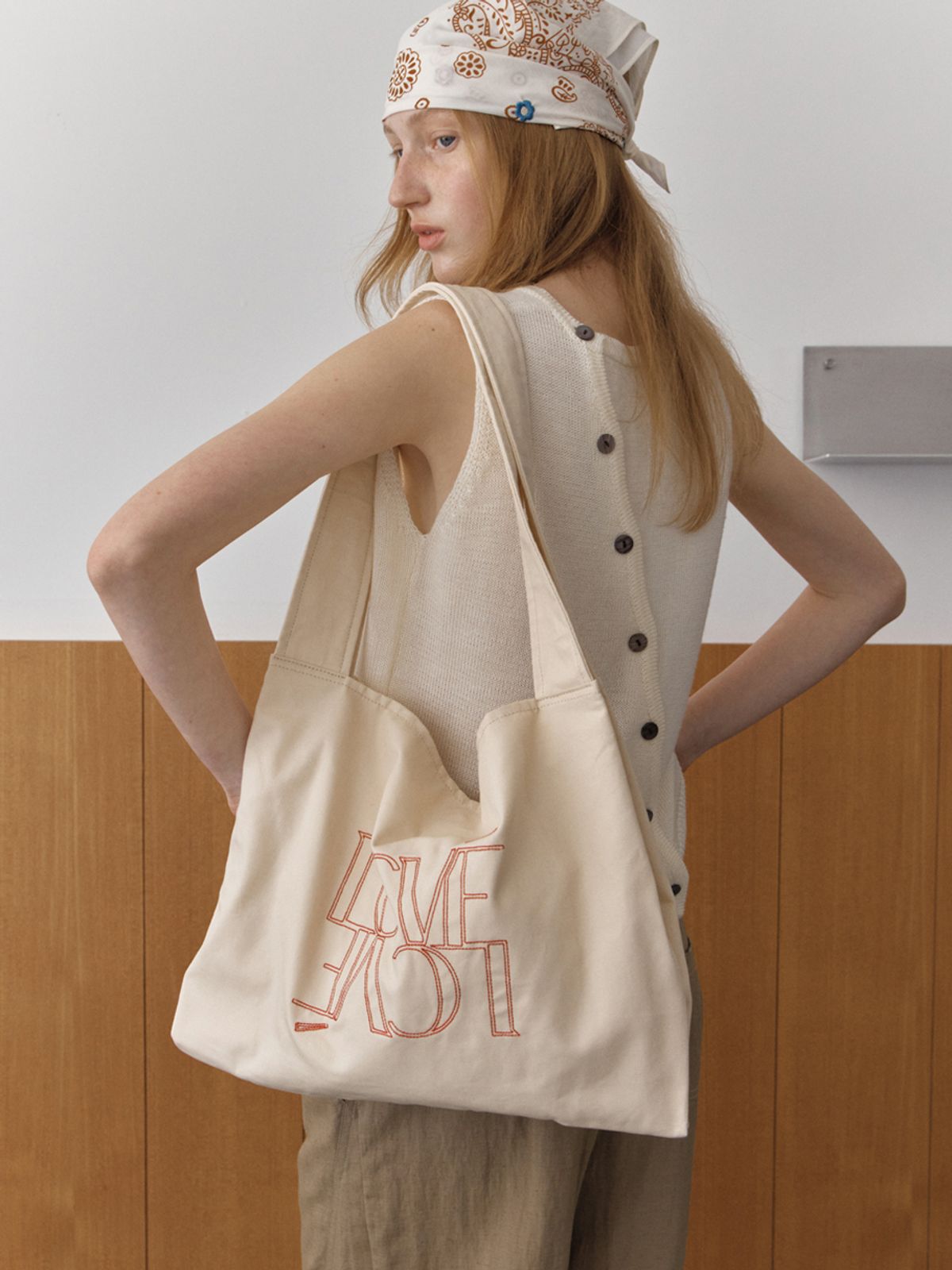 엘씨브이(LCVE) LOU CANVAS BAG_IVORY