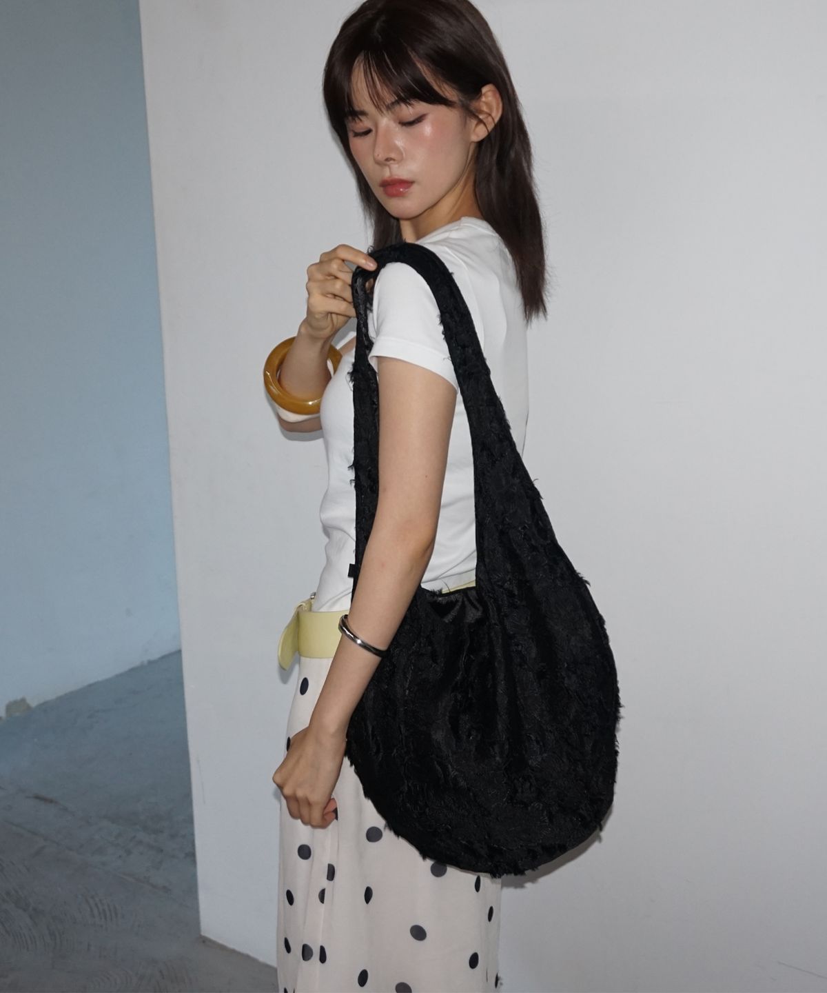 샐볼(SALBOL) FIG JACQUARD BAG [BLACK]