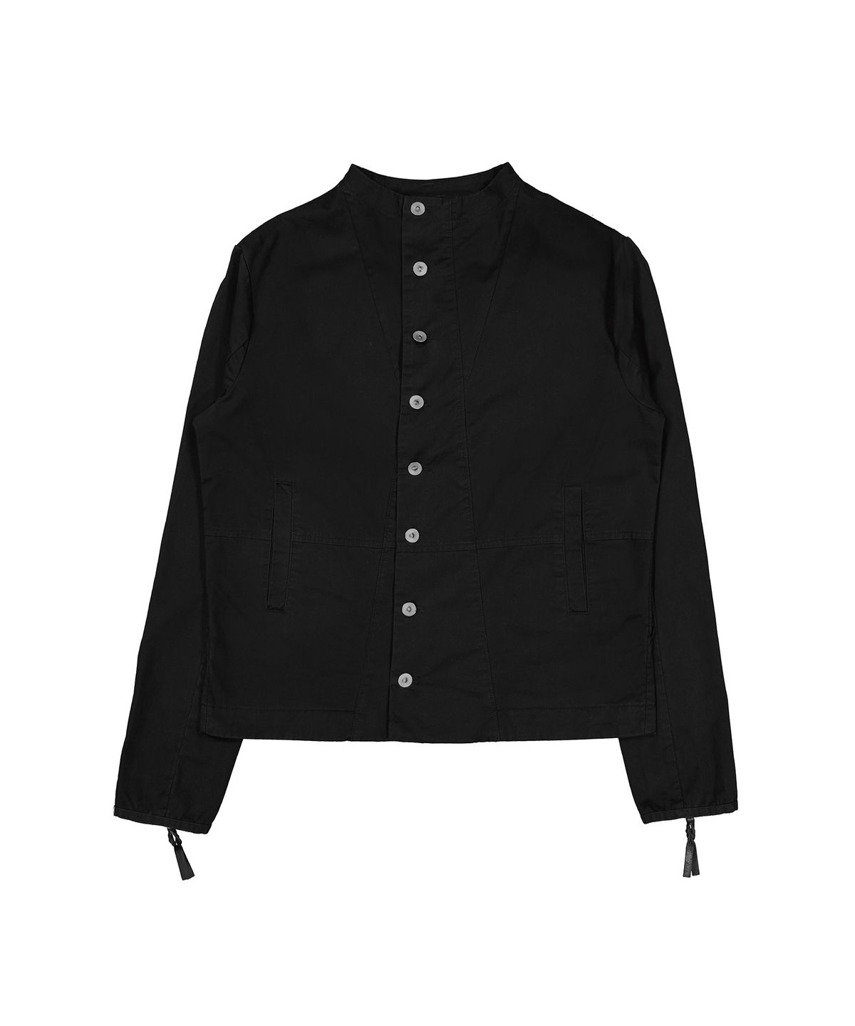 래크로프(LACKROPE) DISTRESSED ASYMMETRIC JACKET - BLACK