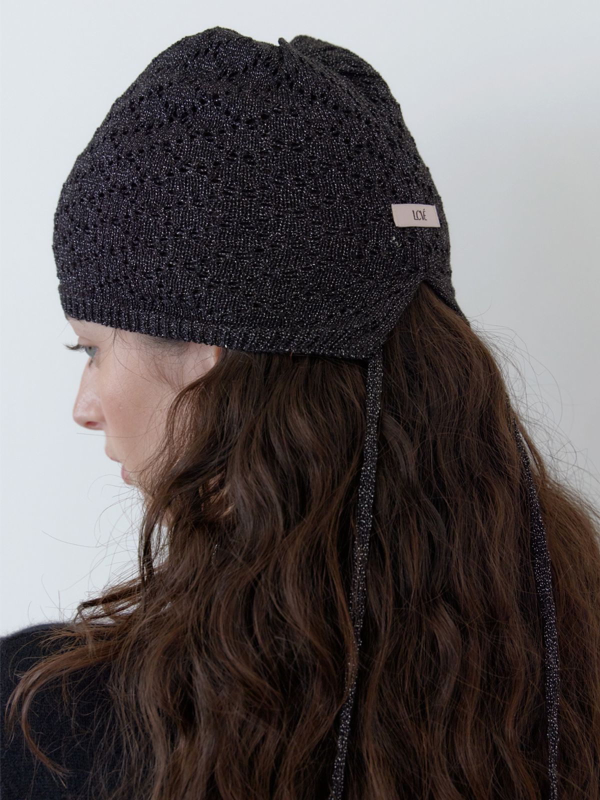 엘씨브이(LCVE) CROCHET KNIT BEANIE_BLACK