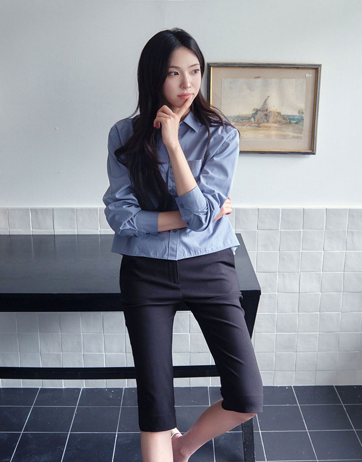 지오다노(GIORDANO) 카프리 팬츠 406901 [1color]