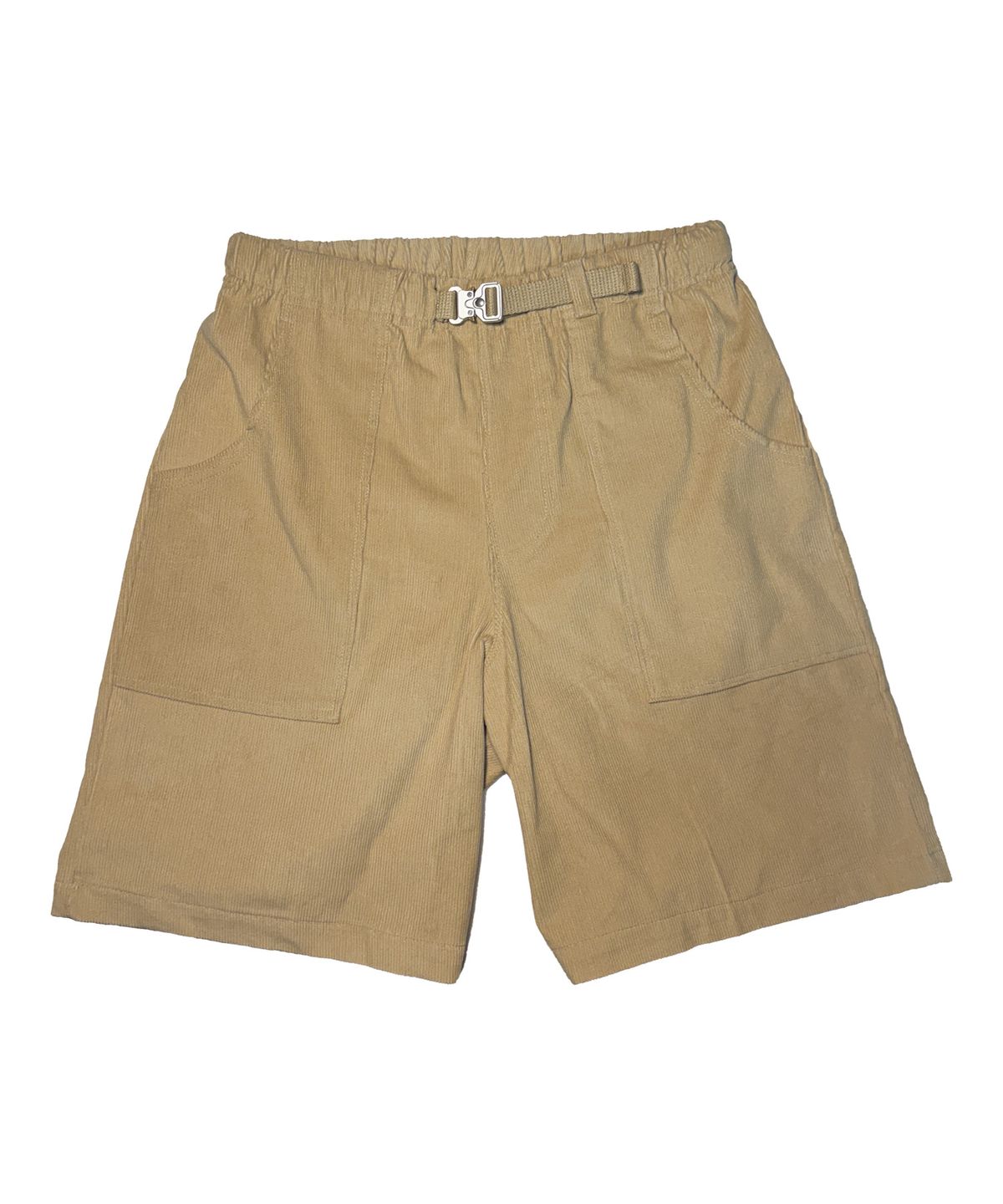 갈릭 블루스(GARLICBLUES) CORDUROY BELTED FATIGUE SHORTS (beige)