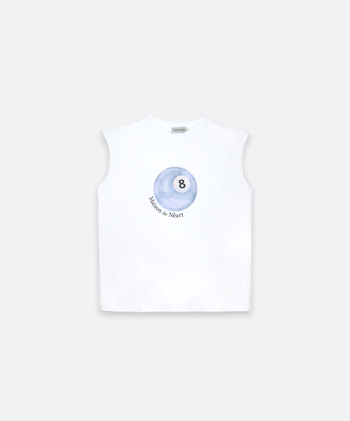 메종니아트(MAISON DE NEART) [POOL BALL] 면 16수 프린팅 민소매 티셔츠 당구공_(2color)