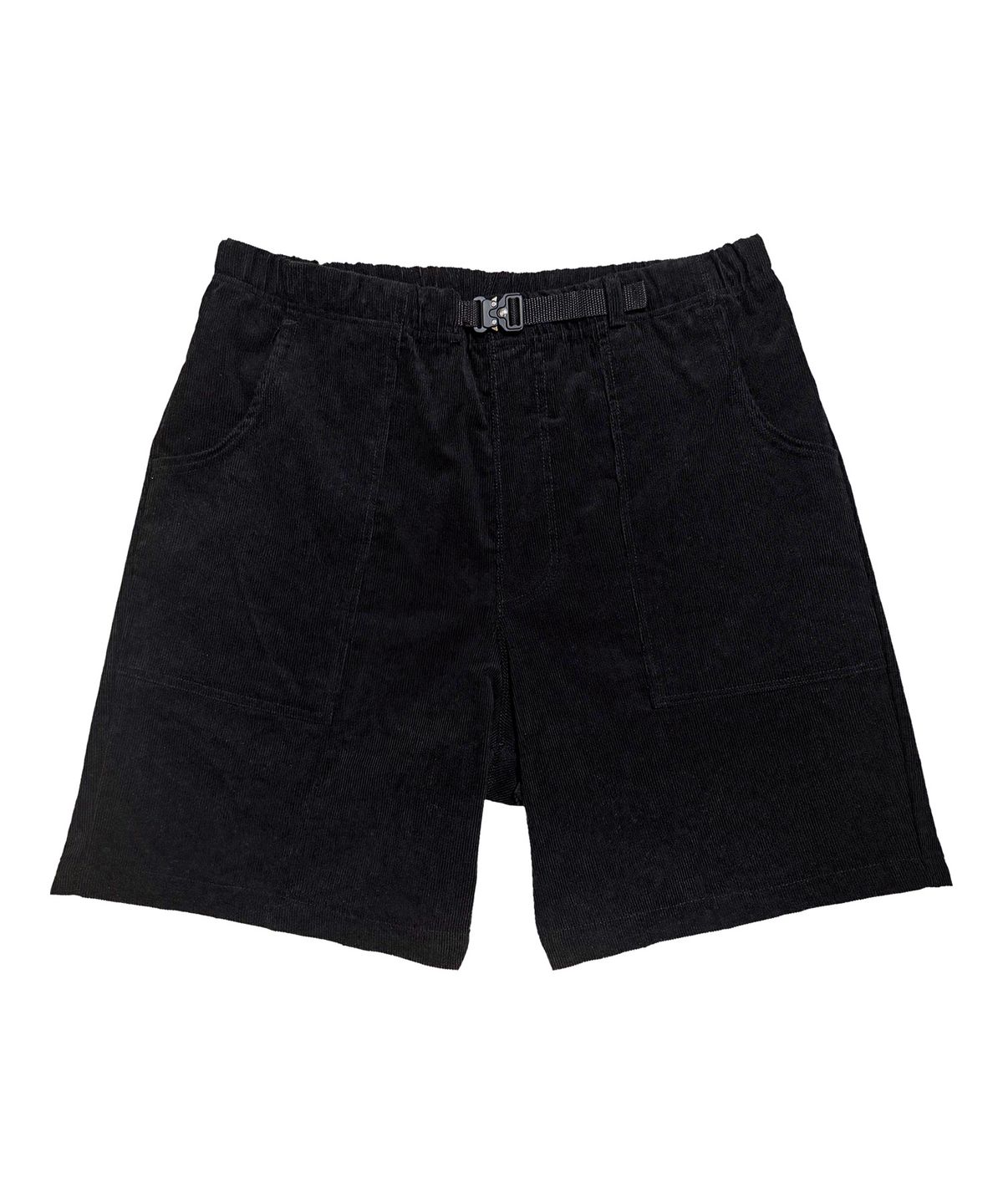 갈릭 블루스(GARLICBLUES) CORDUROY BELTED FATIGUE SHORTS (black)