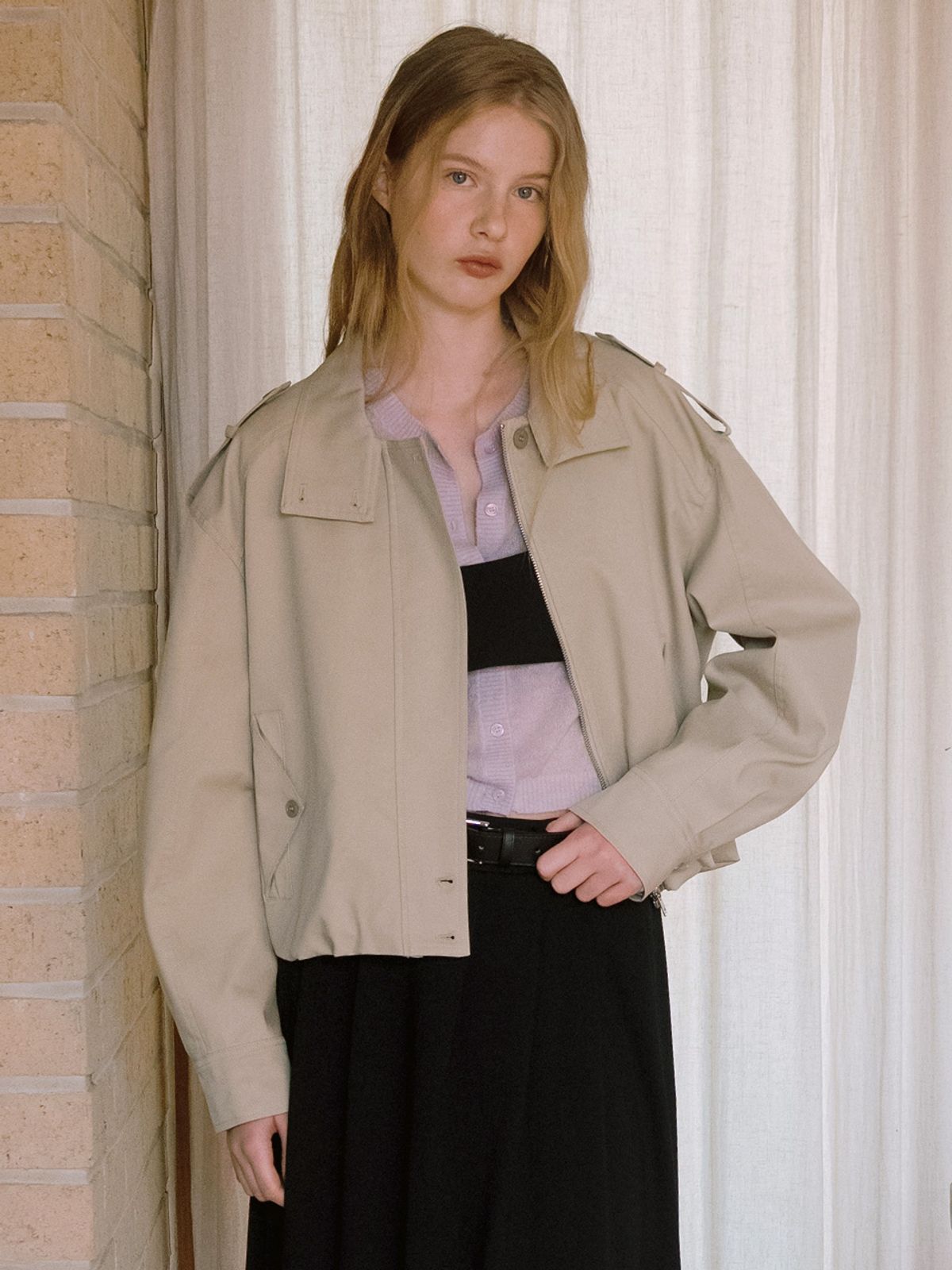 엘씨브이(LCVE) SHORT TRENCH JACKET [2COLORS]