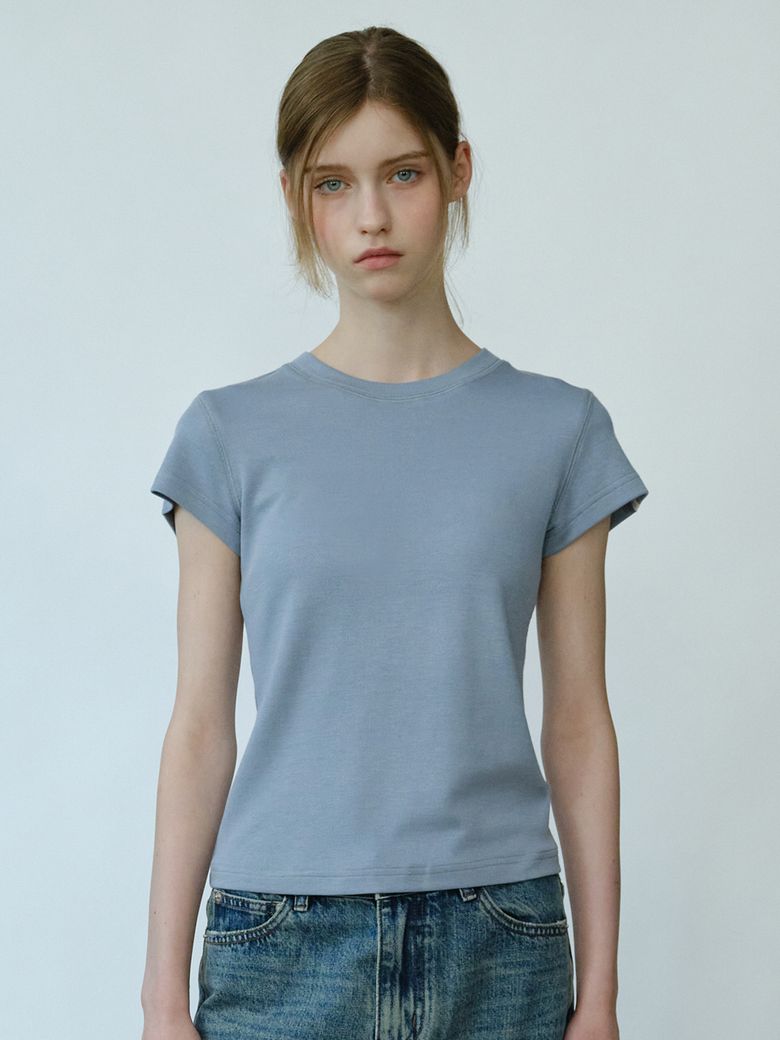 FINE RIB INSIDE-OUT T-SHIRT [4COLORS]