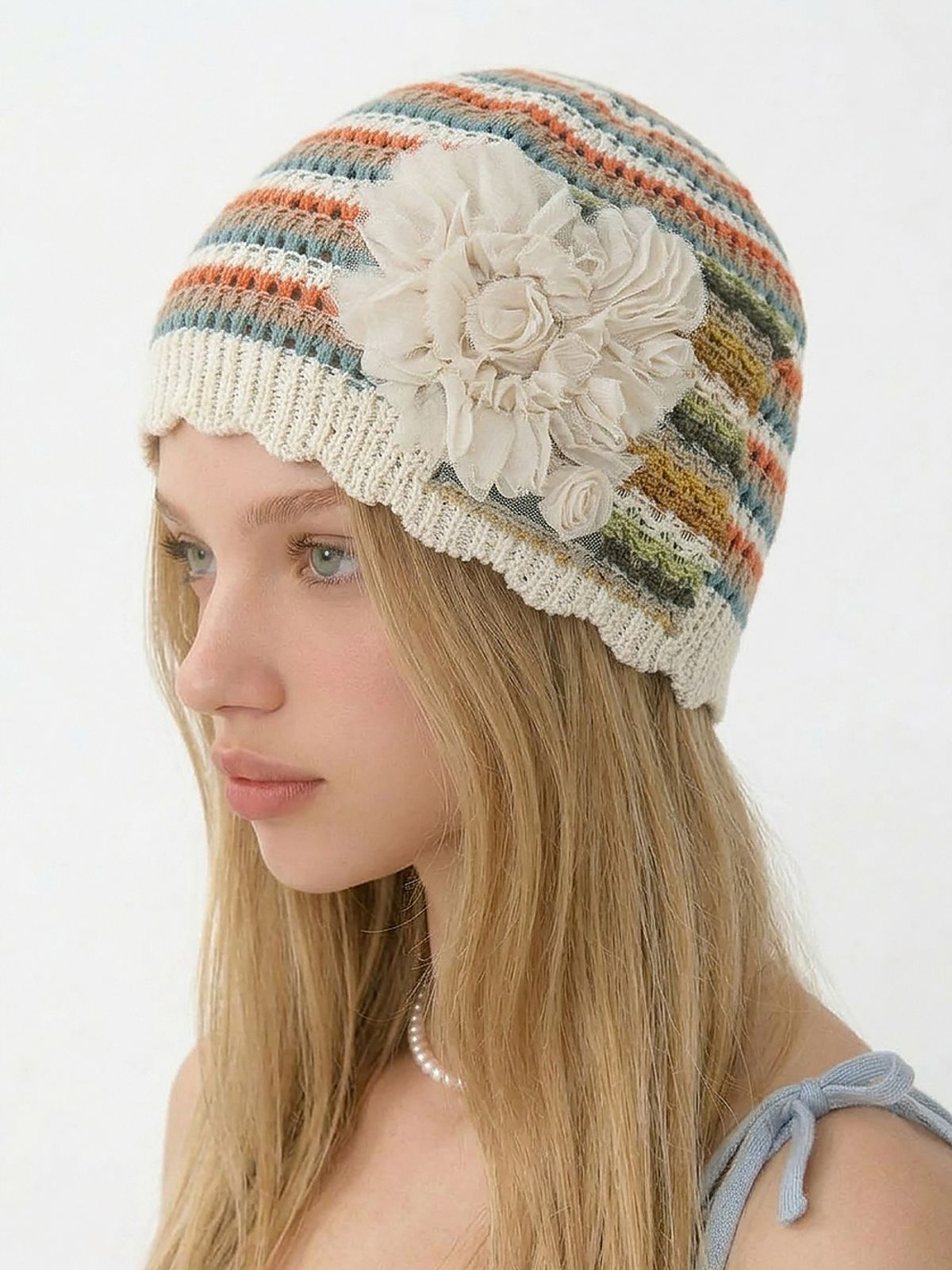 그레이티스트(THE GREATEST) Flower Paper Beanie Ivory