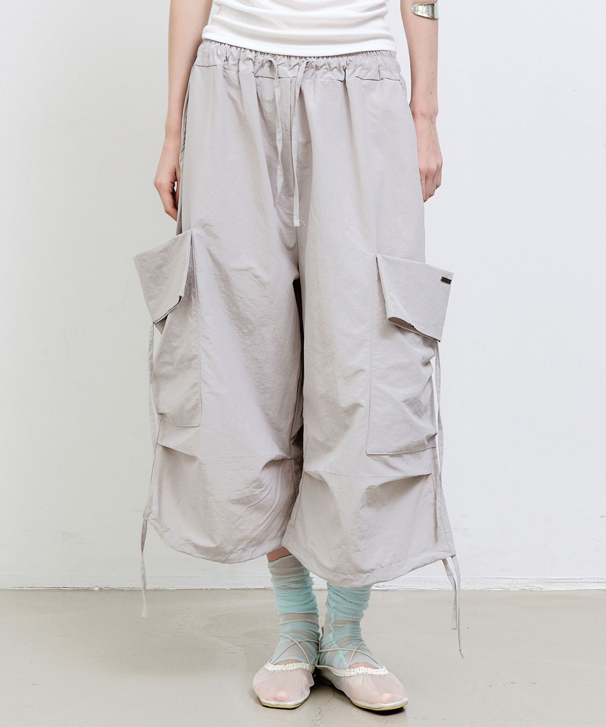 닉앤니콜(NICK&NICOLE) BERMUDA UTILITY CARGO PANTS_GRAY