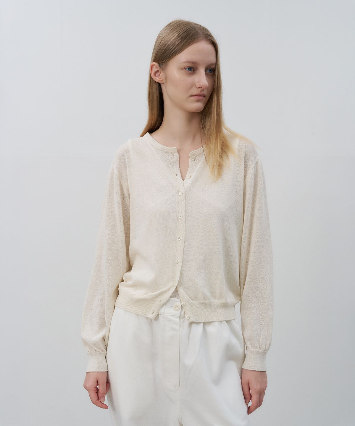 로트(LOTE) Rolled Linen Cardigan_3 Color