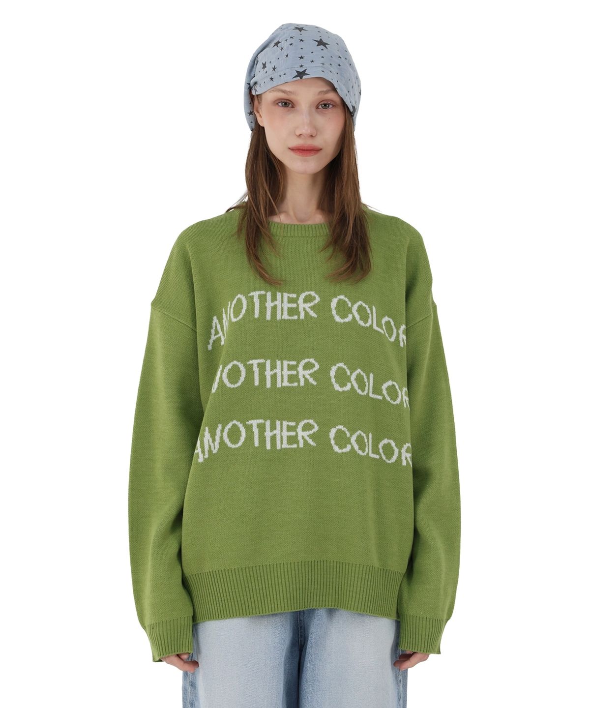 언어더컬러(ANOTHER COLOR) Crayon Essential Loose Knit (GREEN)