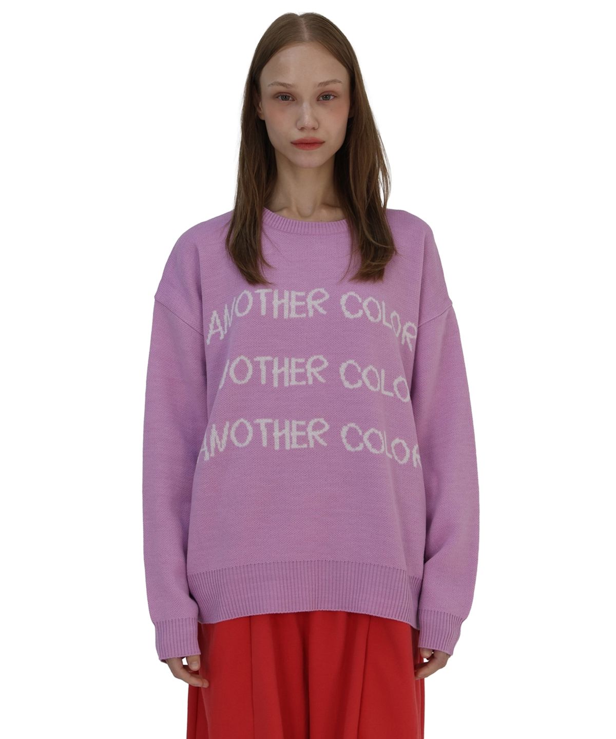 언어더컬러(ANOTHER COLOR) Crayon Essential Loose Knit (PINK)