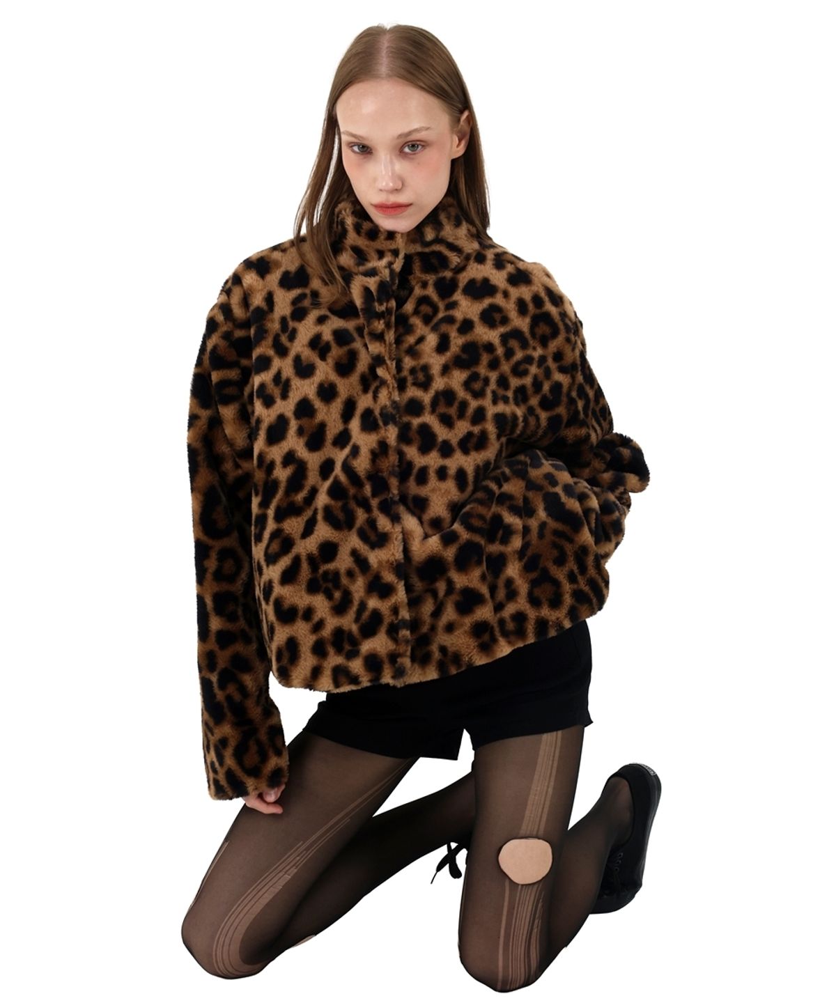 언어더컬러(ANOTHER COLOR) Leopard Oversized Coat