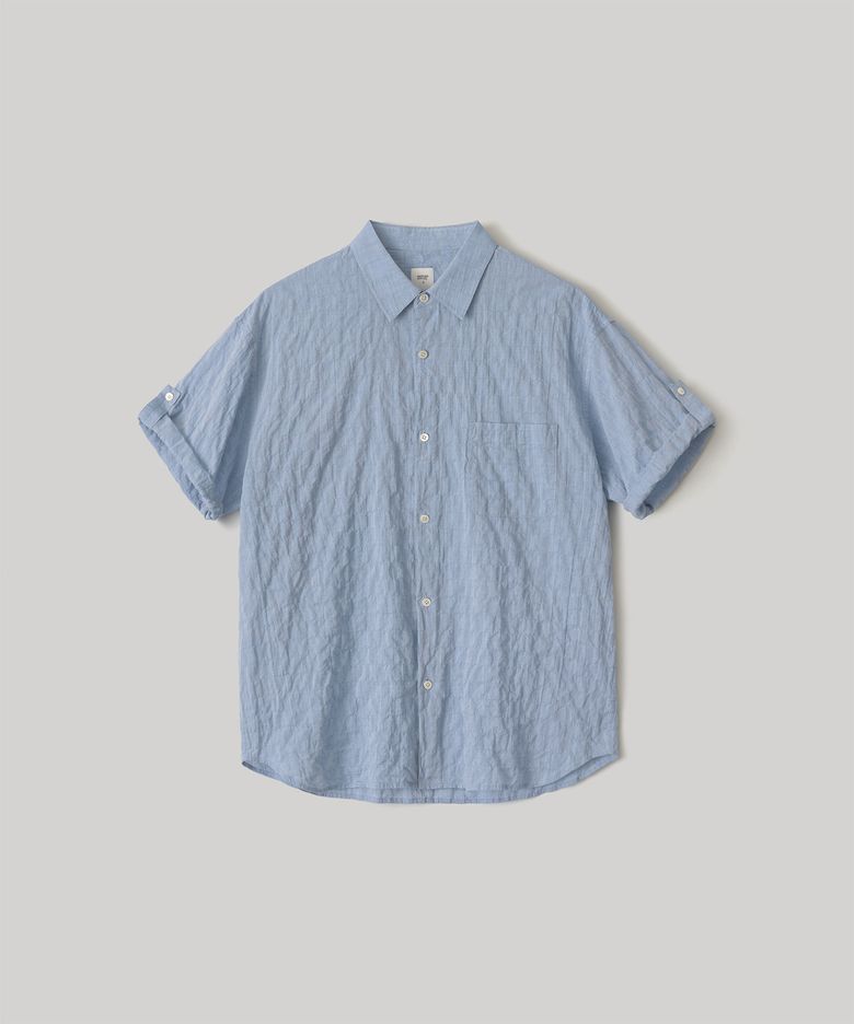 River Roll-Up Shirt (Blue Grid)