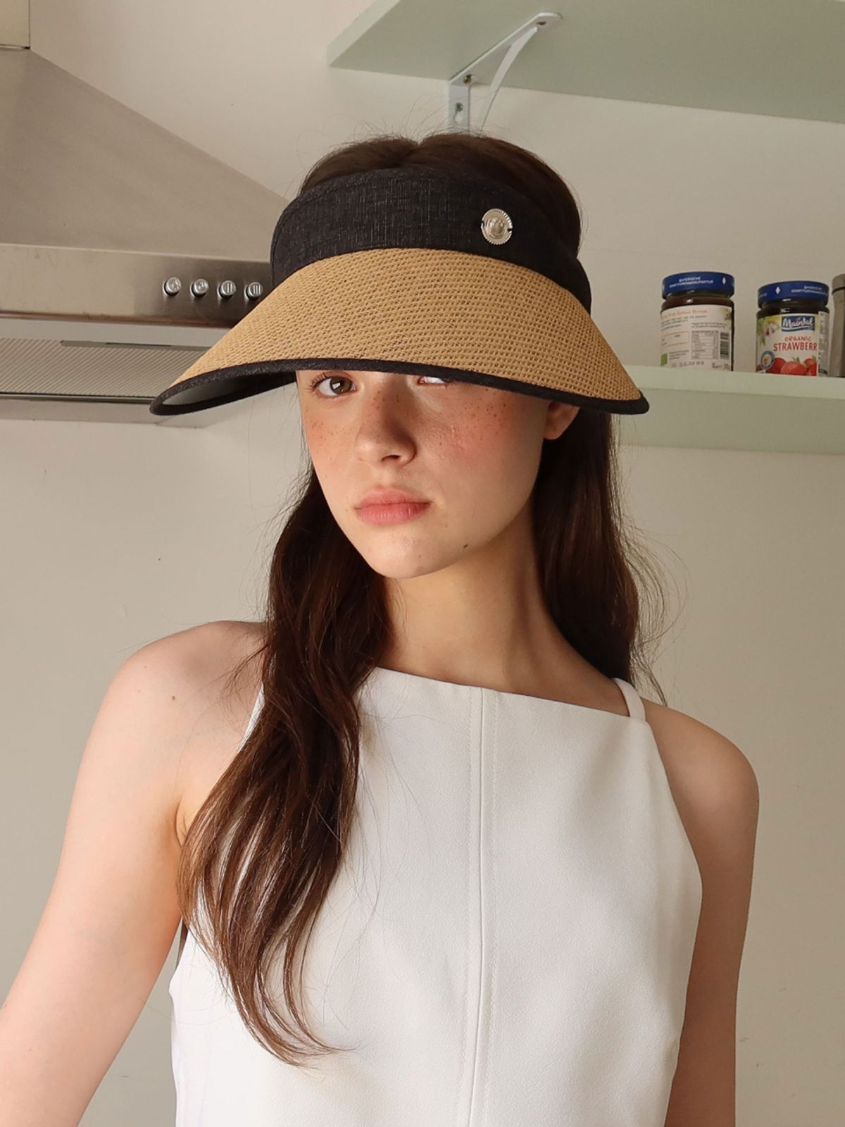 시오르(SIEOR) Colette Sun Visor Hat_black wood