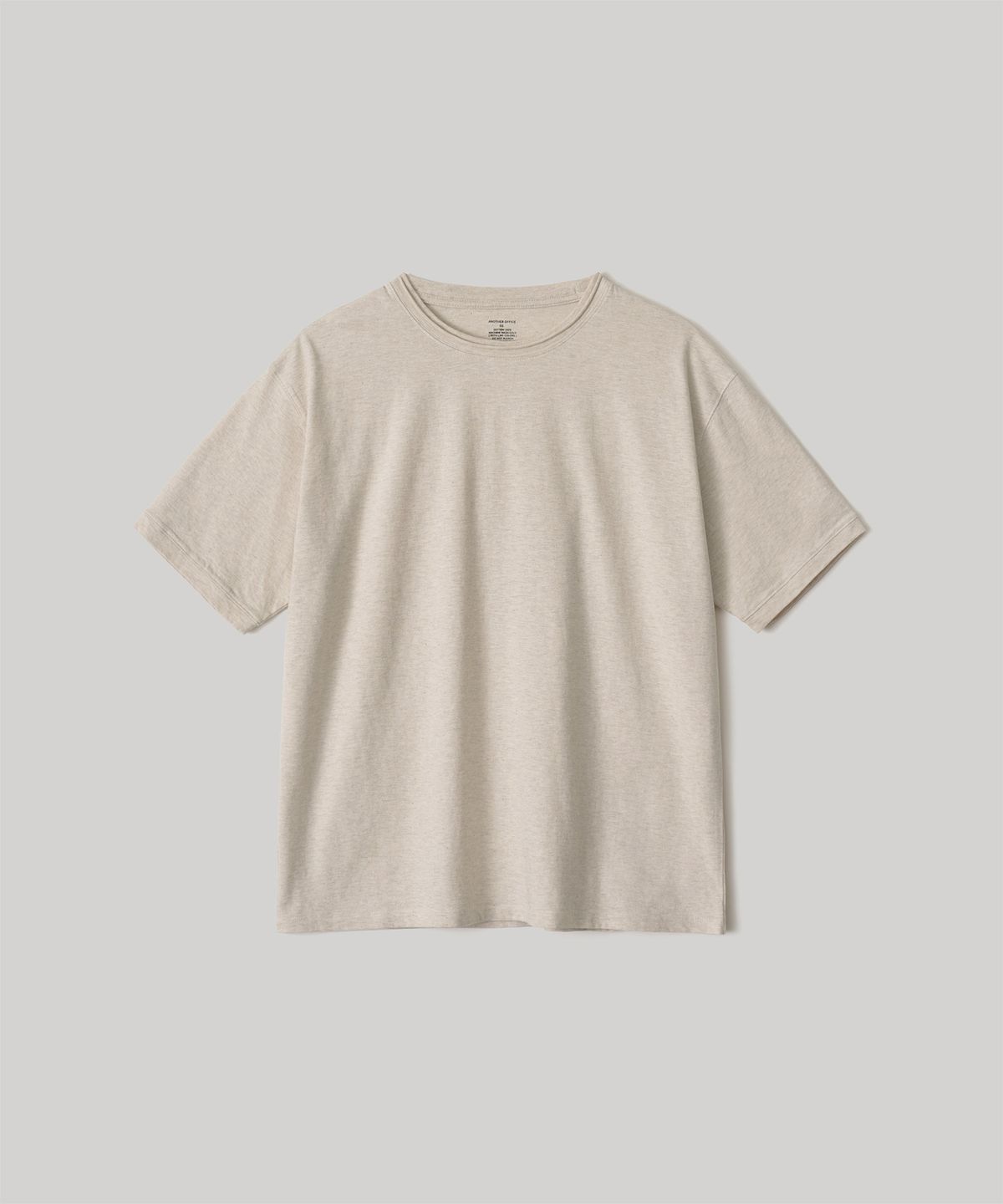 어나더 오피스(ANOTHER OFFICE) Library Raw-edge Tee (Oatmeal)