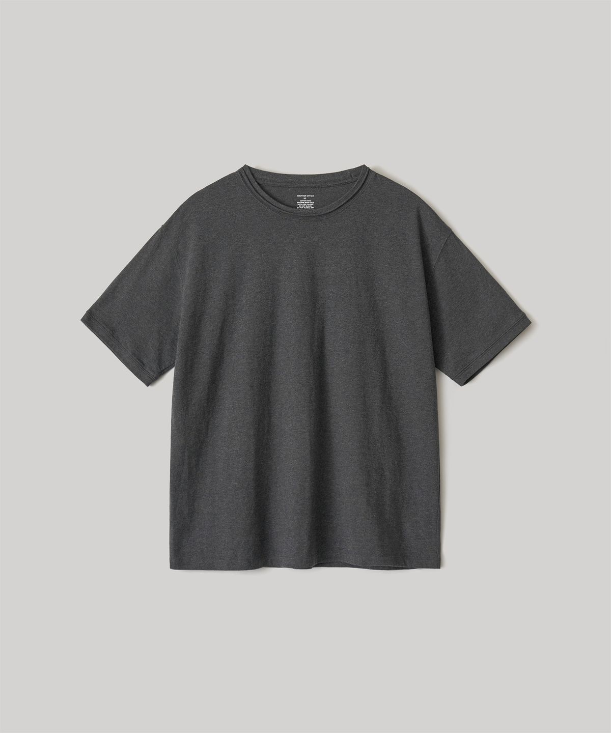어나더 오피스(ANOTHER OFFICE) Library Raw-edge Tee (Charcoal)