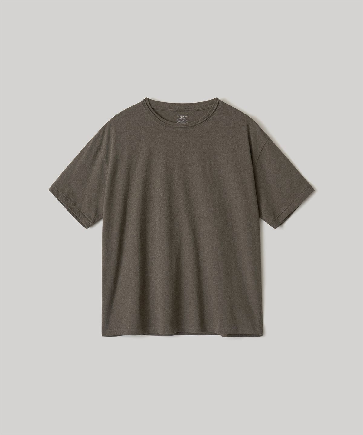 어나더 오피스(ANOTHER OFFICE) Library Raw-edge Tee (Brown)