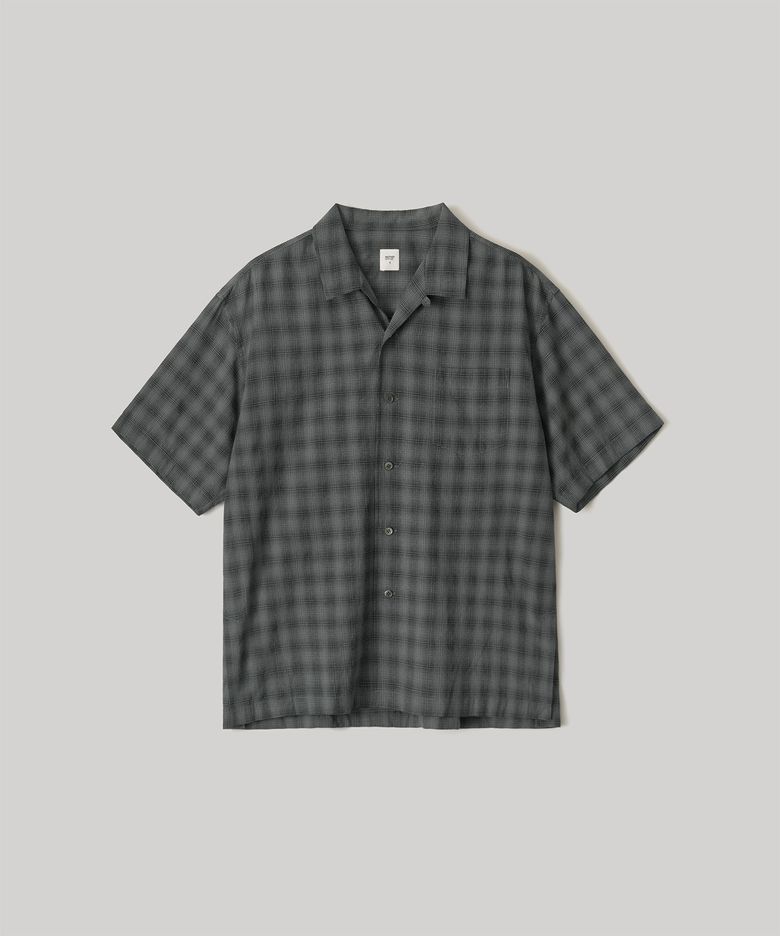 Italian Silk Shirt (Gray Ombre)