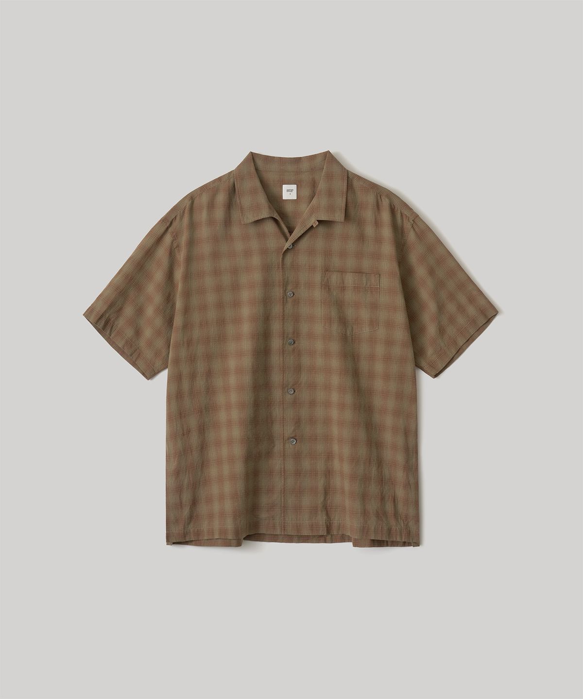 어나더 오피스(ANOTHER OFFICE) Italian Silk Shirt (Brown Ombre)