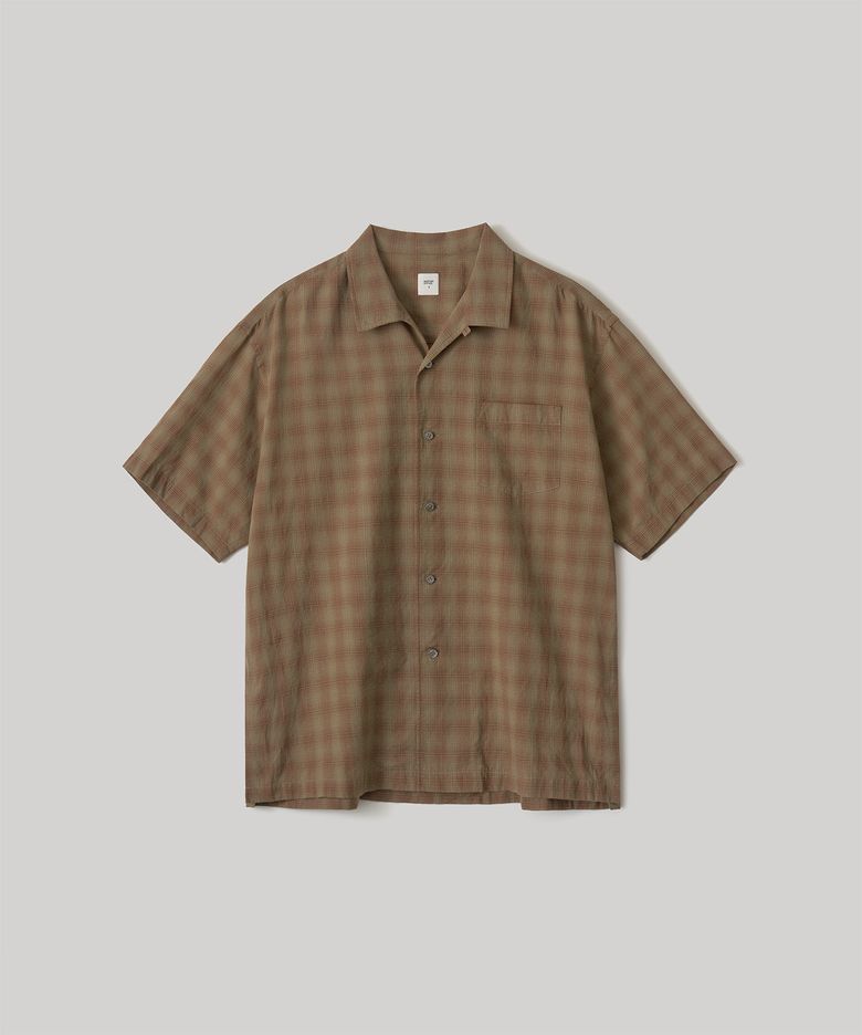 Italian Silk Shirt (Brown Ombre)