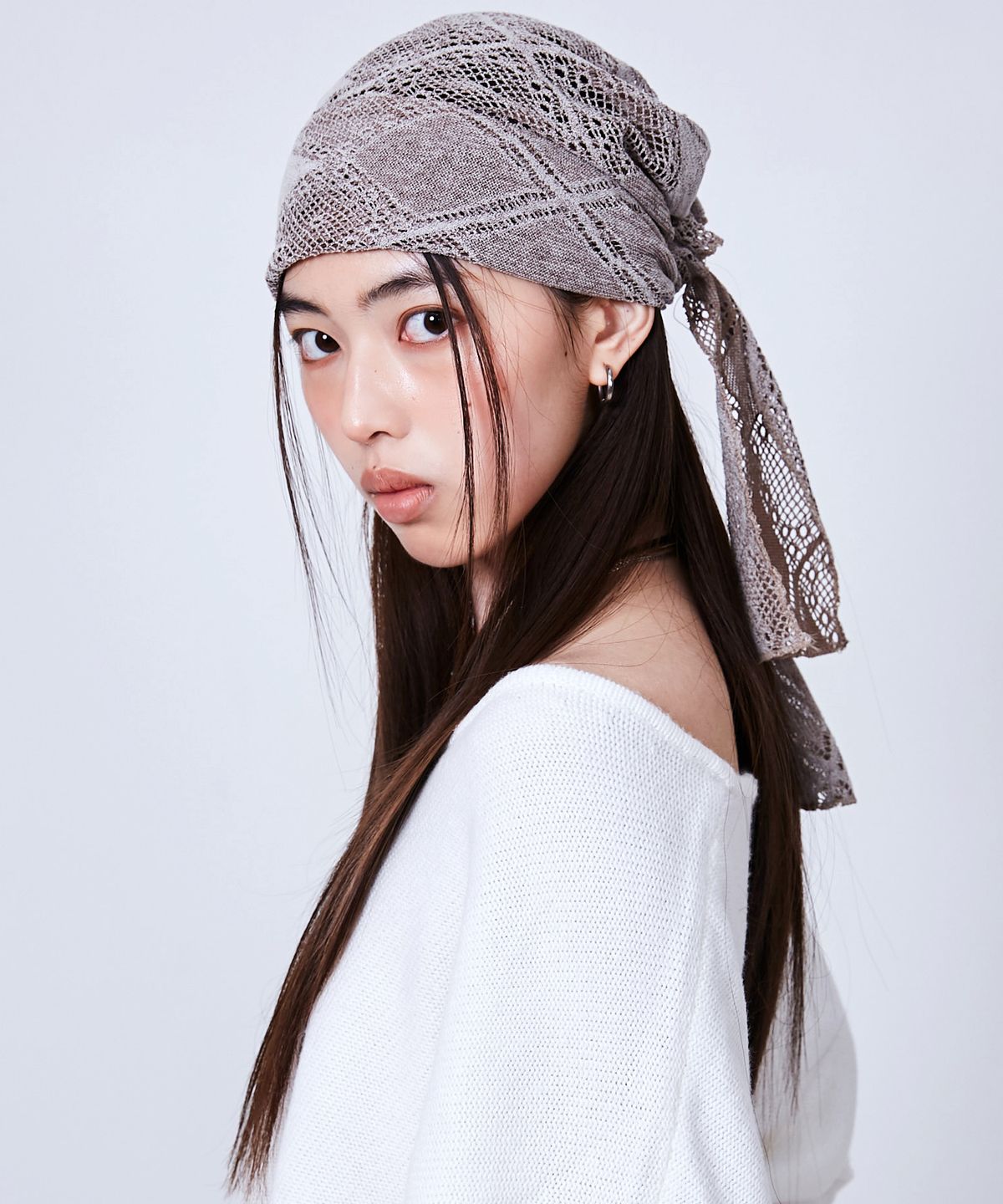 슬리피슬립(SLEEPYSLIP) PALMA BEIGE SCARF HAT