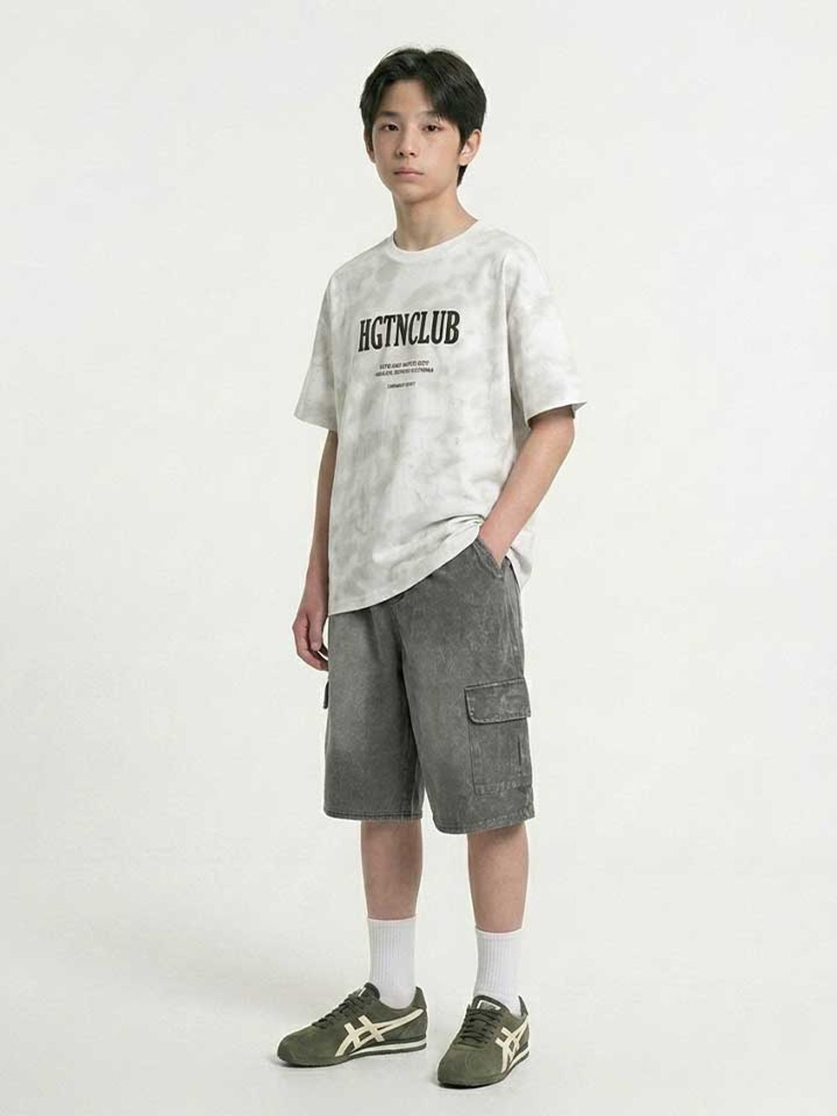 행텐 틴즈(HANGTEN TEENS) 틴즈 피그먼트 카고 6부 버뮤다 팬츠_185(14580-037-601-31)