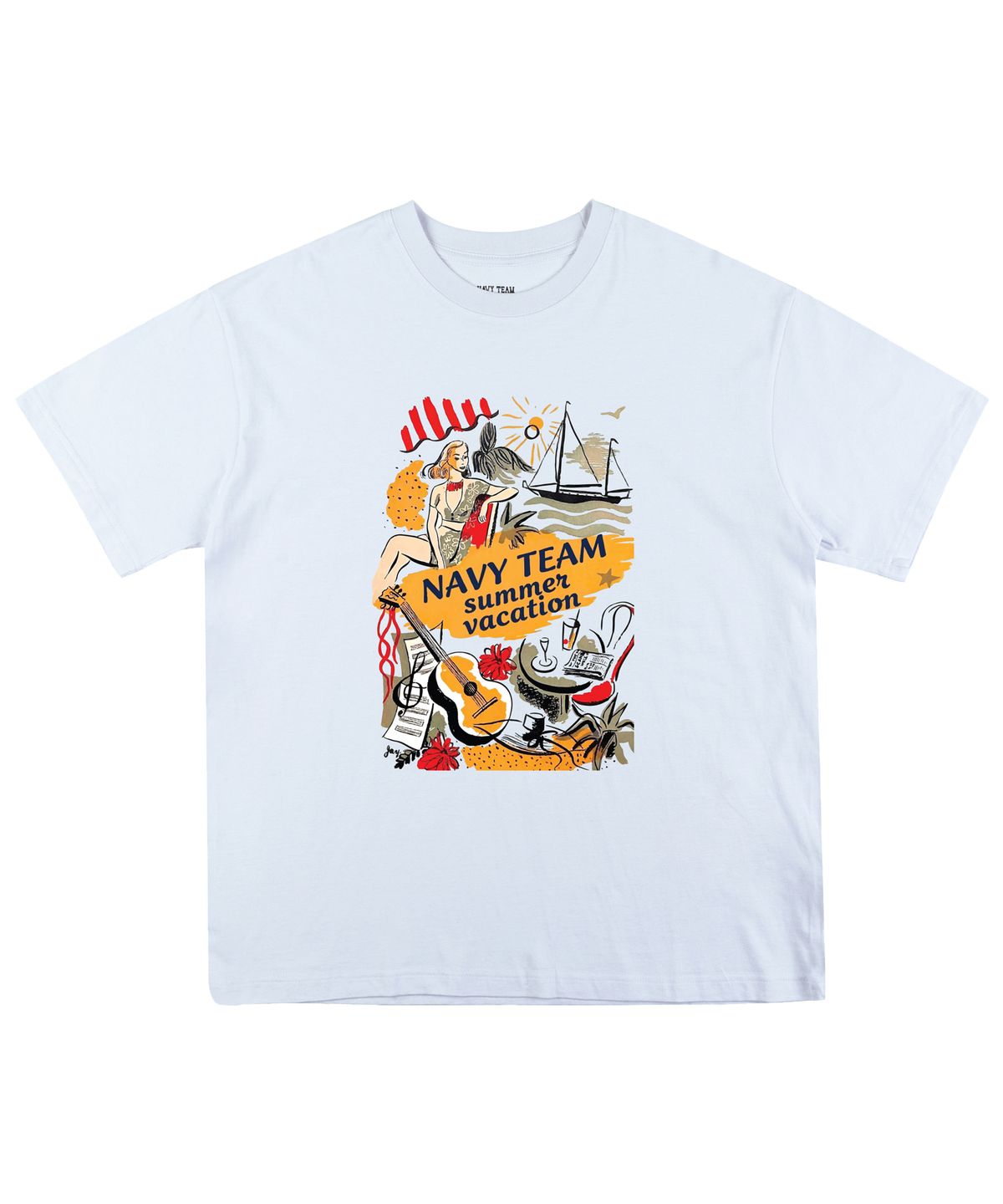 네이비팀(NAVYTEAM) Summer Vacation 반팔 티셔츠(4color)