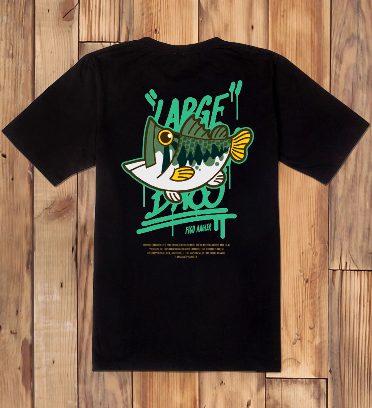 돌돌(DOLDOL) FICO-tshirts-395 큰입 배스 피코앵글러 낚시 브랜드 디자인 티셔츠 반팔티