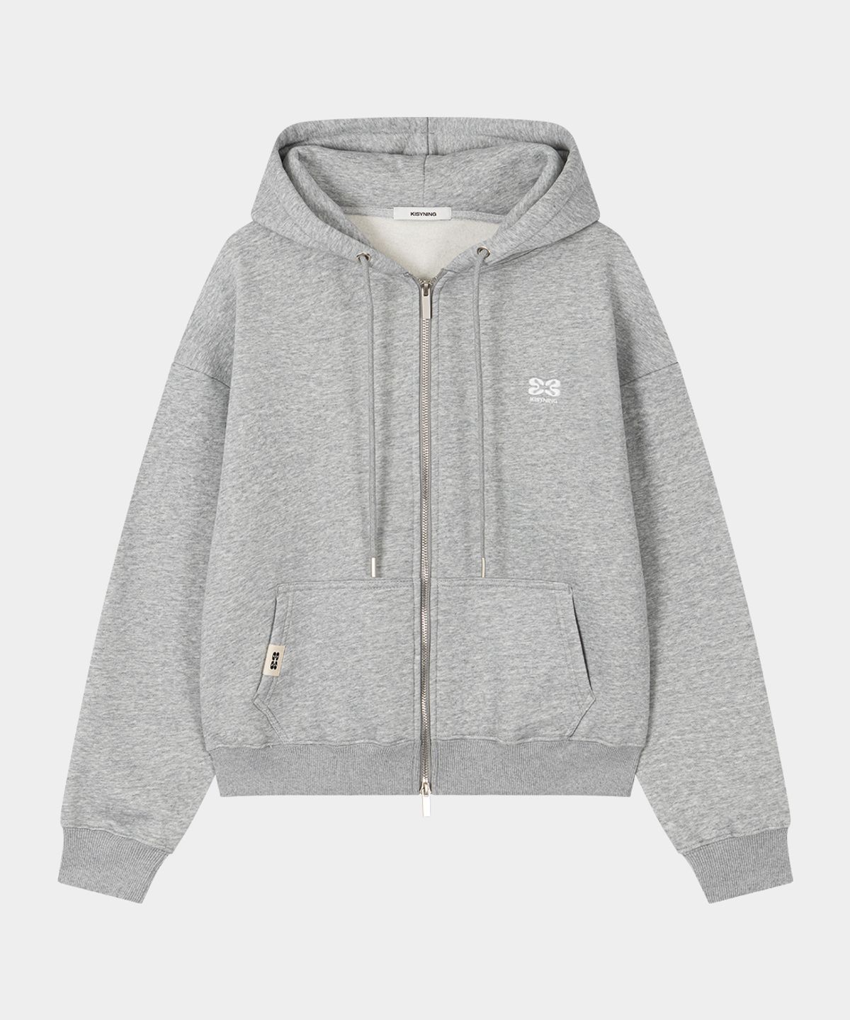 키시닝(KISYNING) Downtown Over Hoodie Zip-up (Melange Gray)