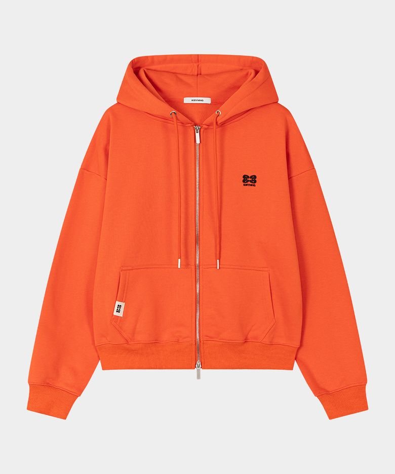 Downtown Over Hoodie Zip-up (Orange)