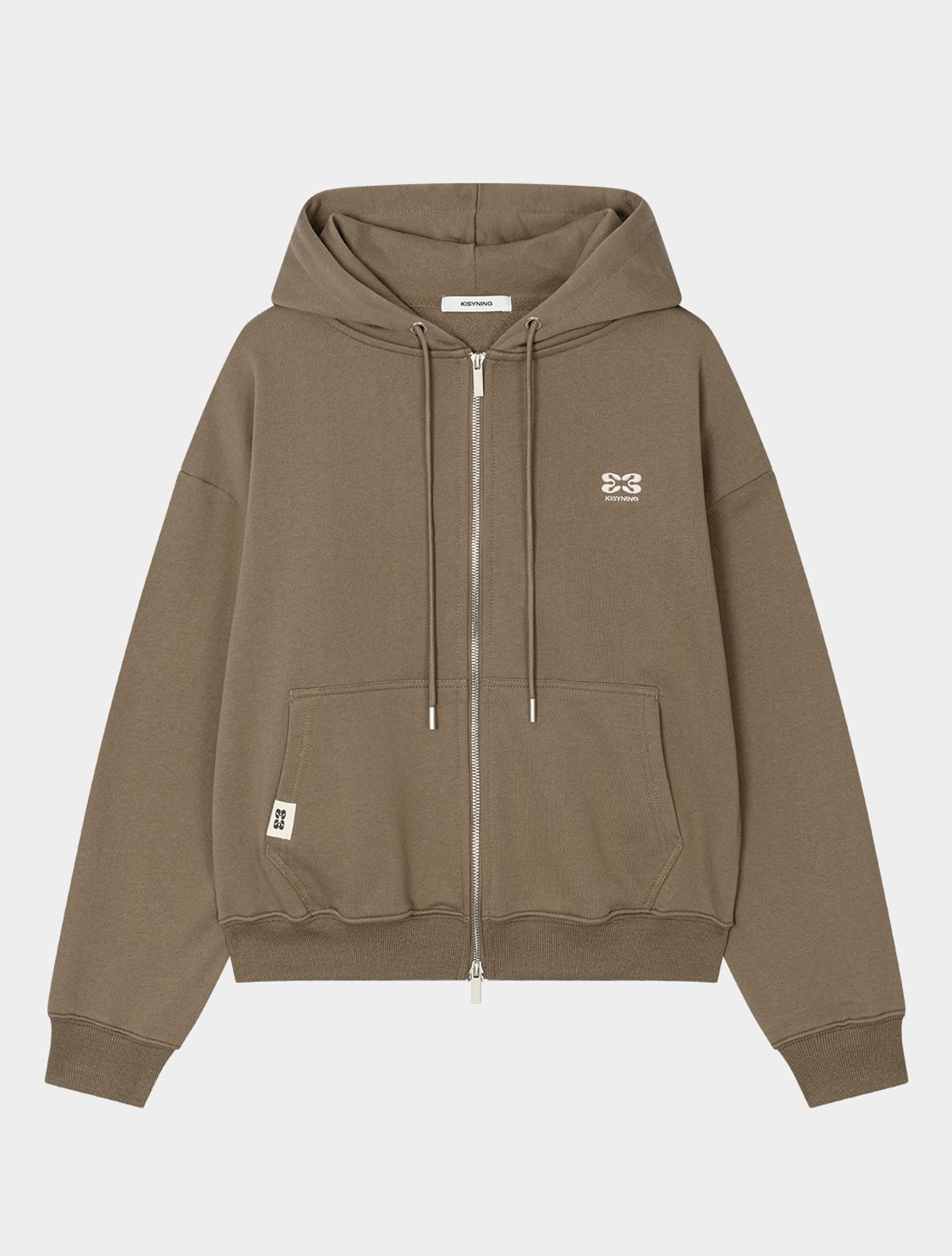 키시닝(KISYNING) Downtown Over Hoodie Zip-up (Sand Brown)