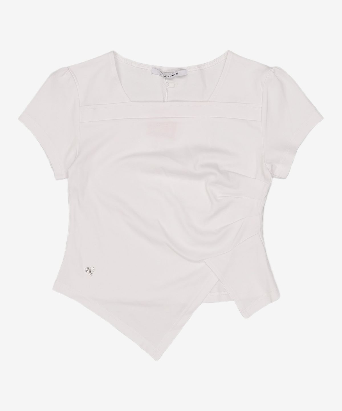 비바셔스(VIVACIOUS) Elegant Side Tuck Short T-shirt WHITE M