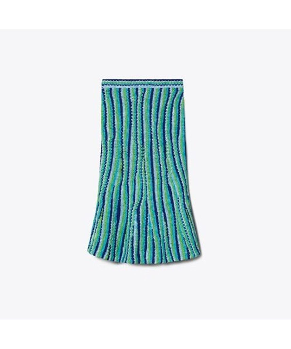 토리버치(TORYBURCH) 스트라이프 코튼 스커트 - 오션/라이트 블루/그린