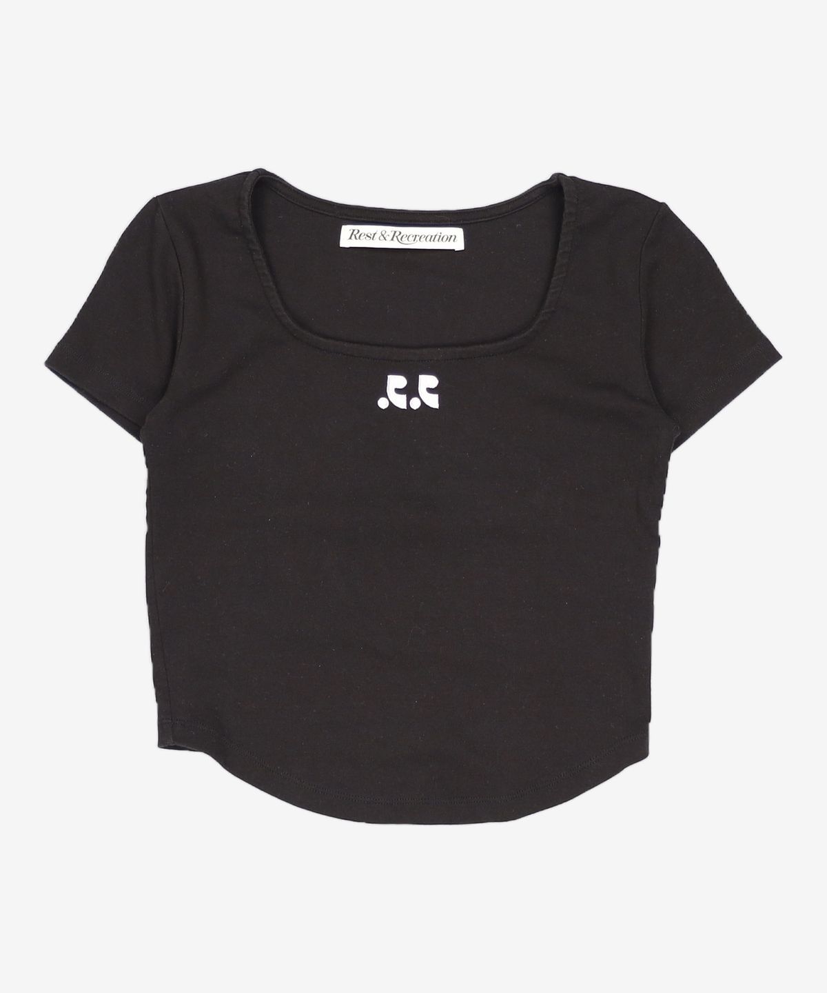 레스트앤레크레이션(REST&RECREATION) RR SQUARE NECK TOP - BLACK ONE SIZE