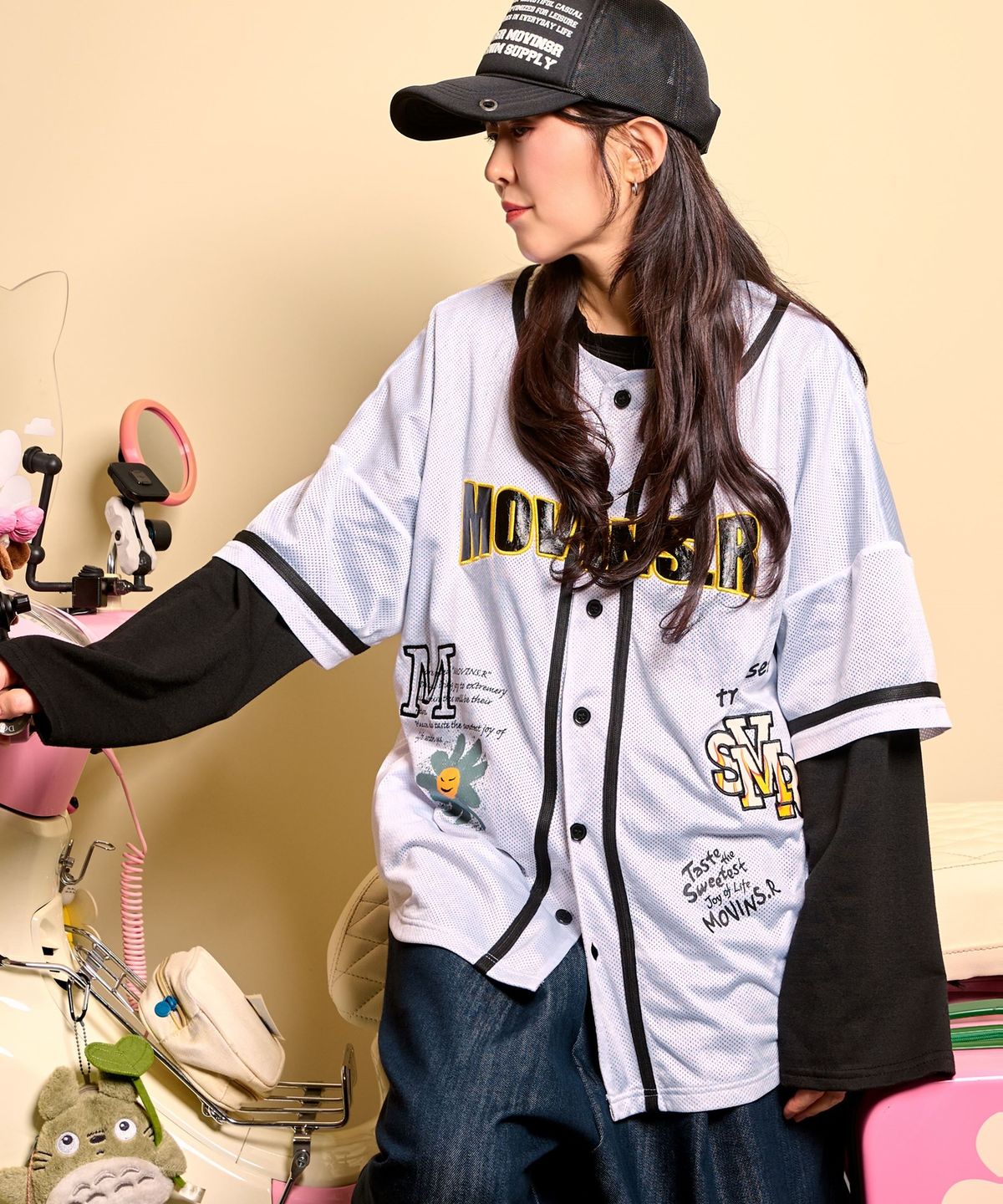 모빈스알(MOVINS.R) COCO SOFT MESH JACKET - IVORY