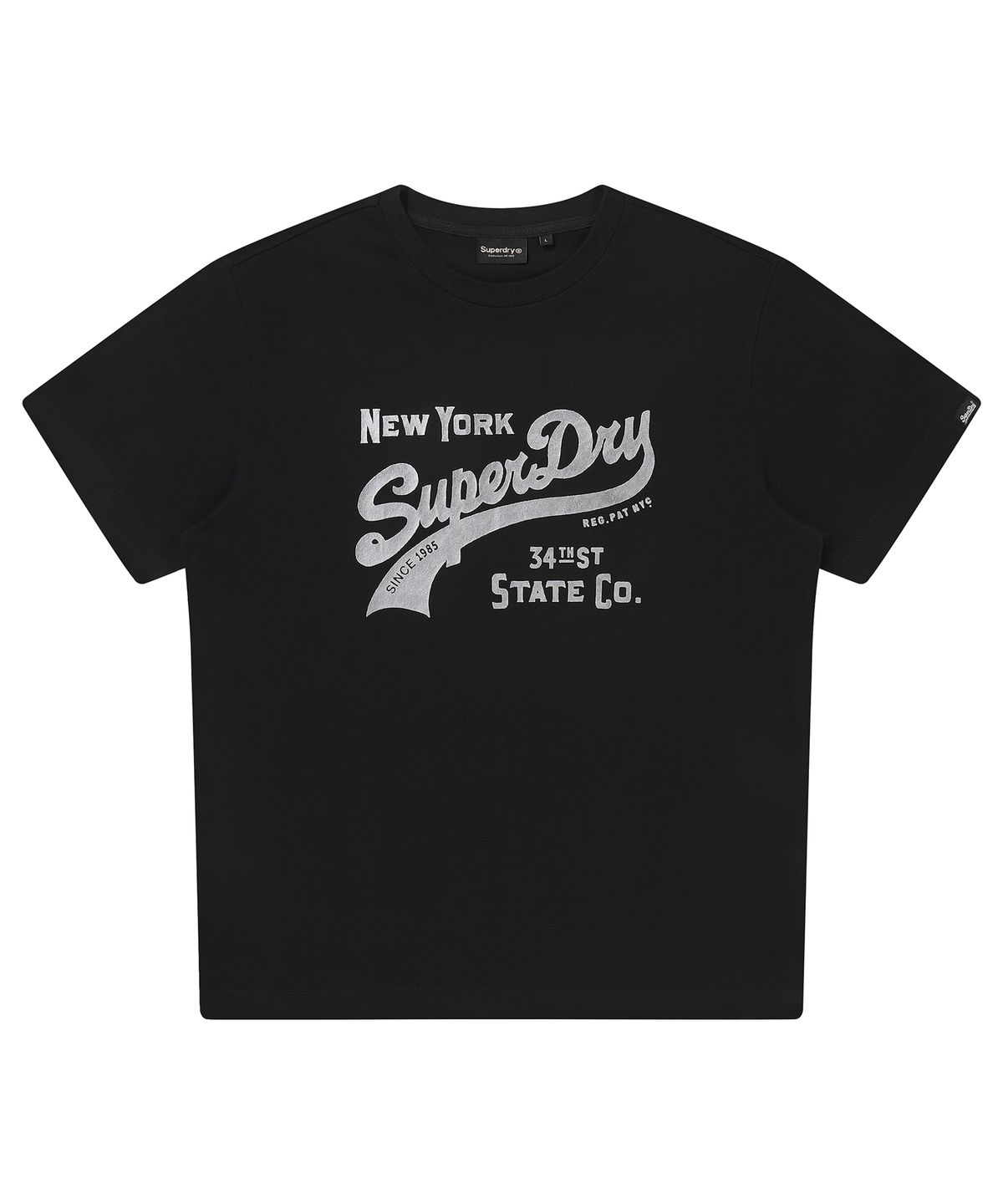 슈퍼드라이(SUPERDRY) 뉴욕 빈티지 로고 티셔츠 블랙 SDUISDP88BLK
