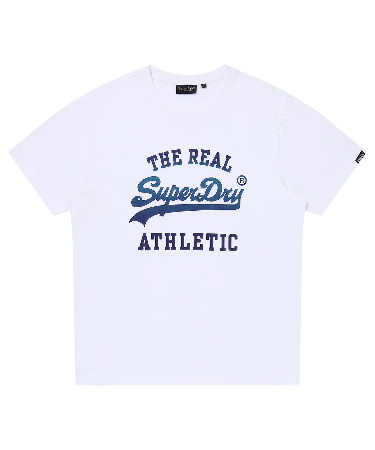 슈퍼드라이(SUPERDRY) 애슬레틱 그라디언트 그래픽 티셔츠 화이트 SDUISDP89WHT
