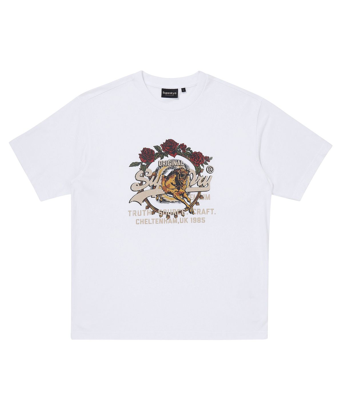 슈퍼드라이(SUPERDRY) 서커스 그래픽 티셔츠 화이트 SDUISDP71WHT