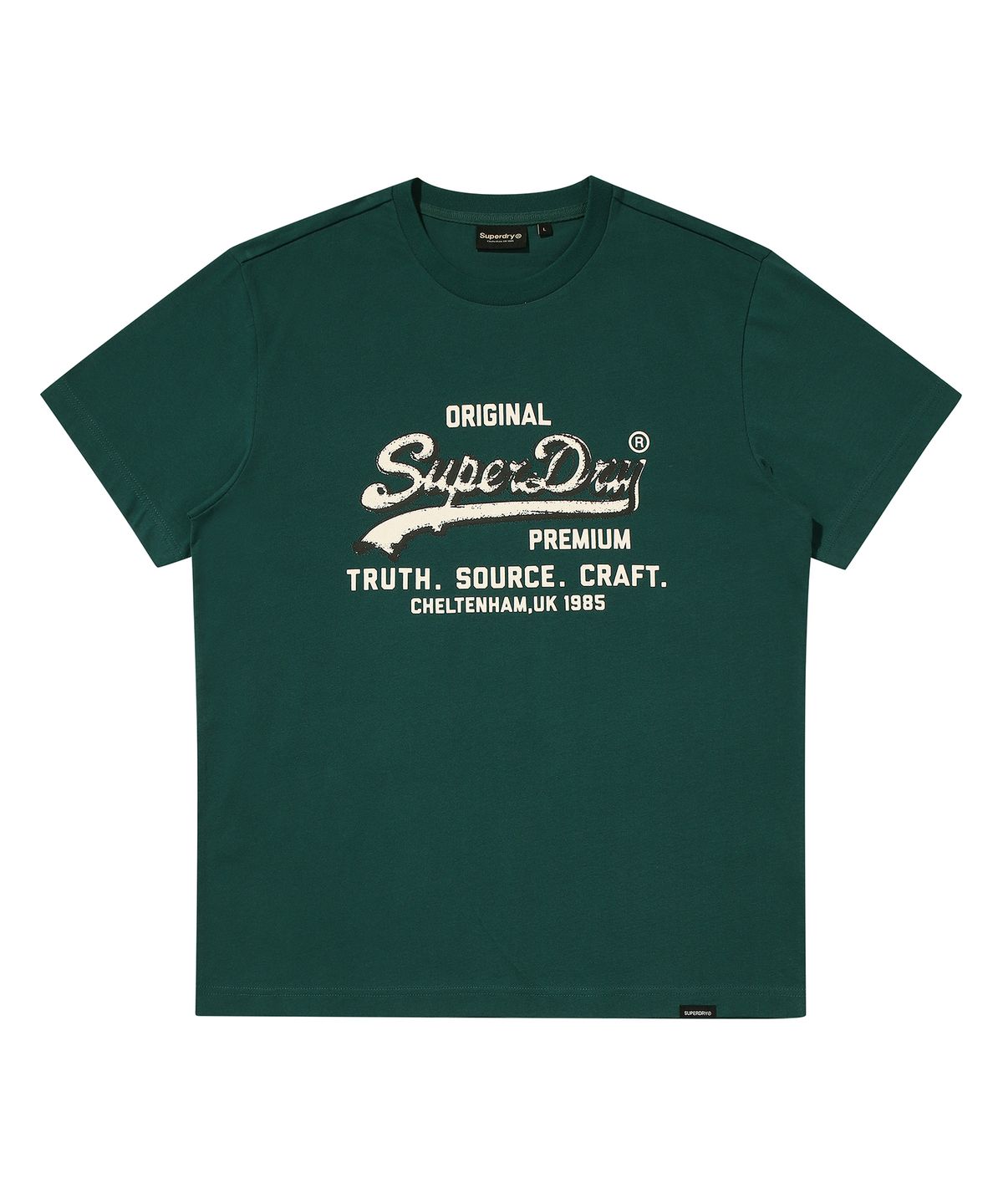 슈퍼드라이(SUPERDRY) 스프레이드 빈티지 로고 티셔츠 헌터 SDUISCP02HNT