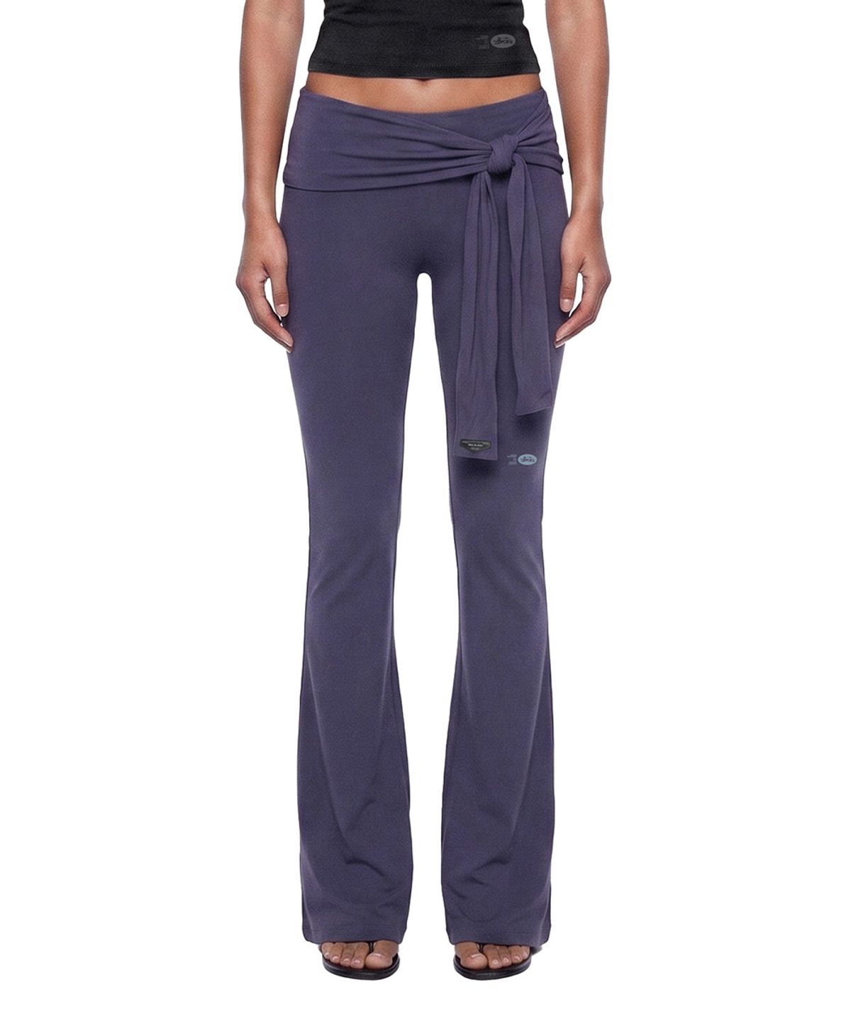 배드블러드(BADBLOOD) Everyday Tie-Waist Bootcut Pants - Charcoal