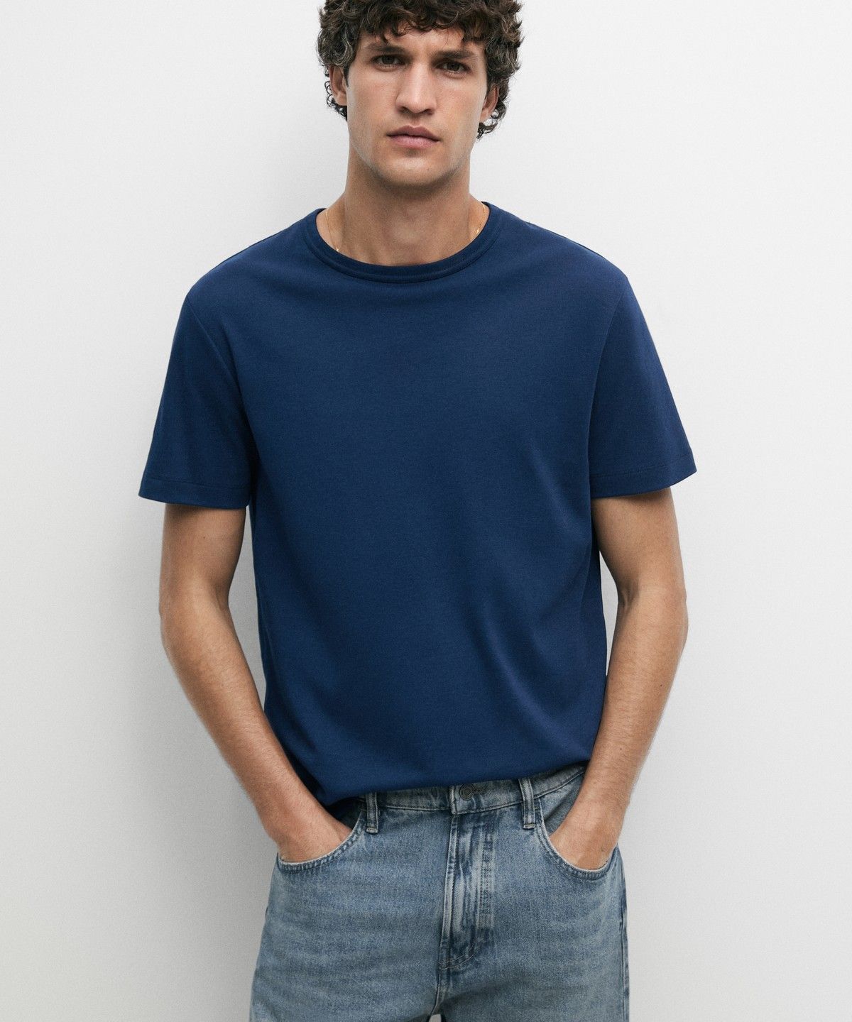 마시모두띠(MASSIMO DUTTI) 100% 코튼 반팔 티셔츠