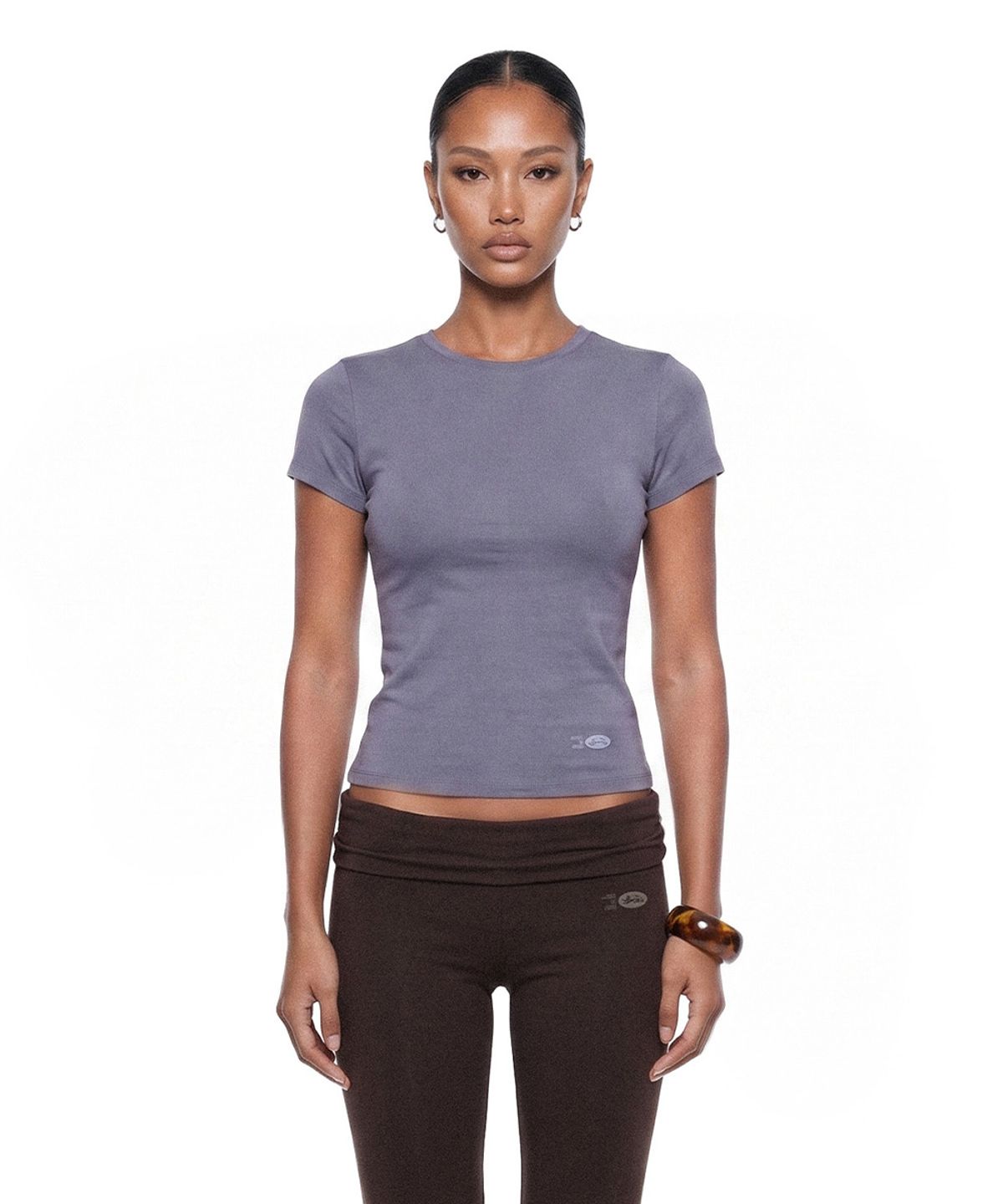 배드블러드(BADBLOOD) Everyday Crew Neck Short Sleeve T-Shirt - Charcoal