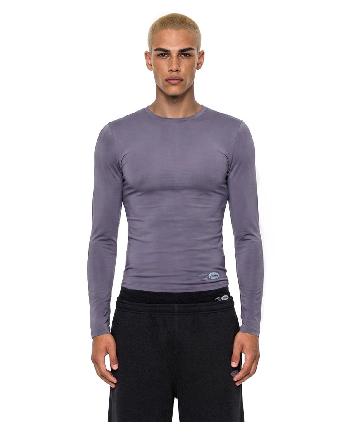 배드블러드(BADBLOOD) Everyday Crew Neck Long Sleeve T-Shirt - Charcoal