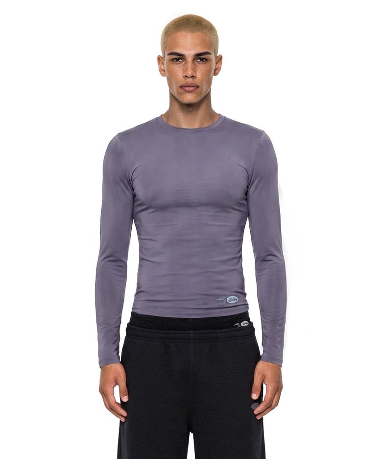 Everyday Crew Neck Long Sleeve T-Shirt - Charcoal