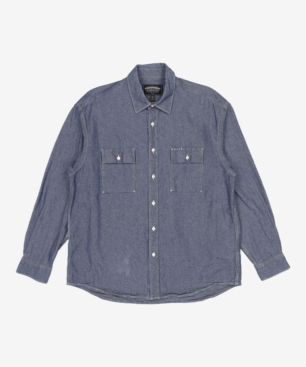 프리즘웍스(FRIZMWORKS) CIGARETTE POCKET CHAMBRAY SHIRT _ INDIGO L