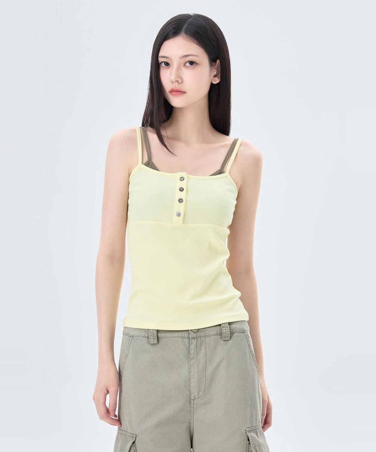 미쏘(MIXXO) 레이어드 나시 티셔츠_MIWHNG91SS