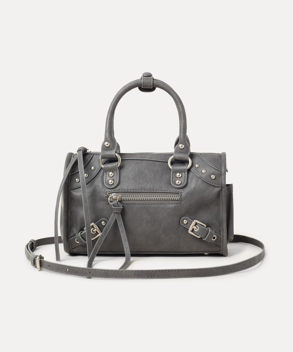 미쏘(MIXXO) 지퍼 스터드 미니 토트백 RE BKG716C_MIABKG91QC