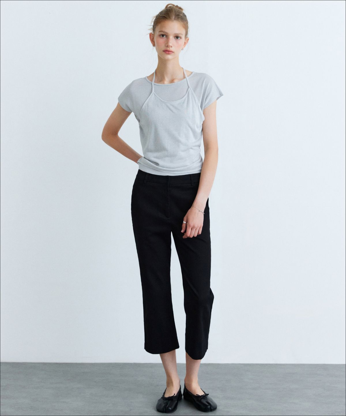 미쏘(MIXXO) 코튼 카프리 팬츠_MIWTHG906C