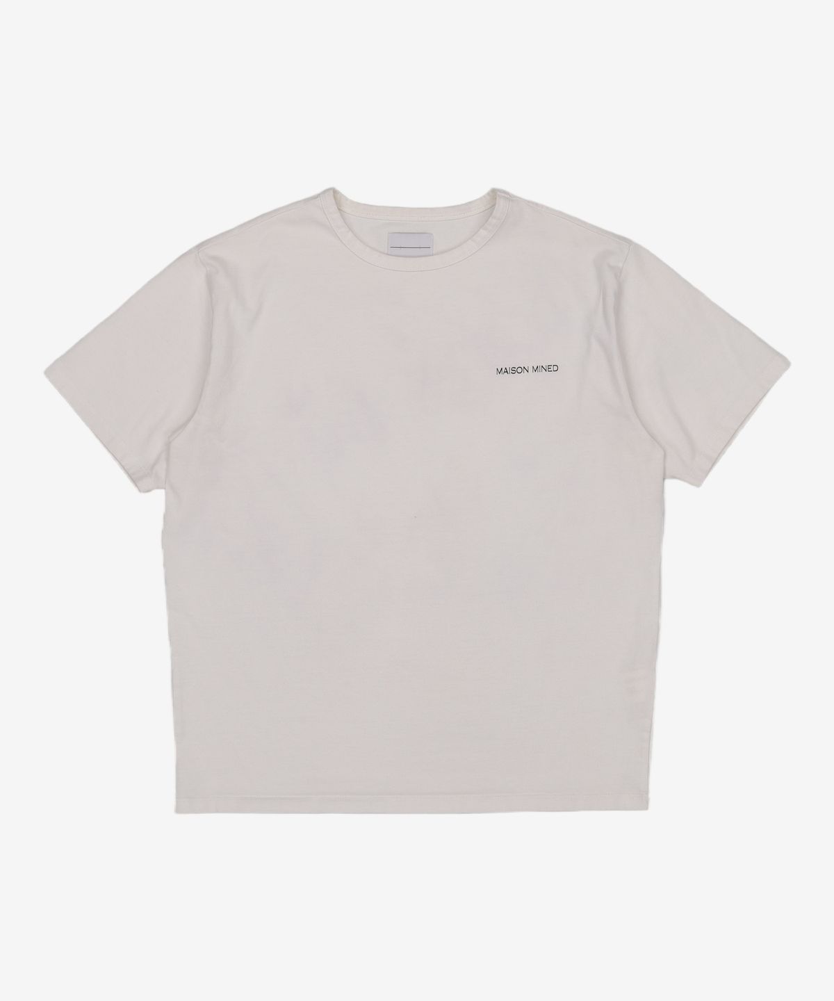 메종미네드(MAISON MINED) SMALL LOGO HALF SLEEVE WHITE S